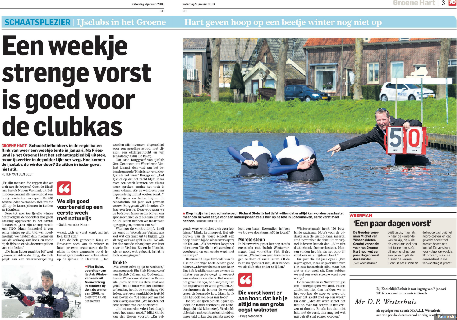 Schaatsplezier: IJsclub in het Groene Hart geven hoop op een beetje winter nog niet op